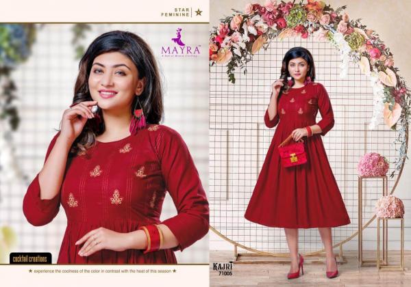 Mayra Kajri Rayon Embroidery Fancy Kurti